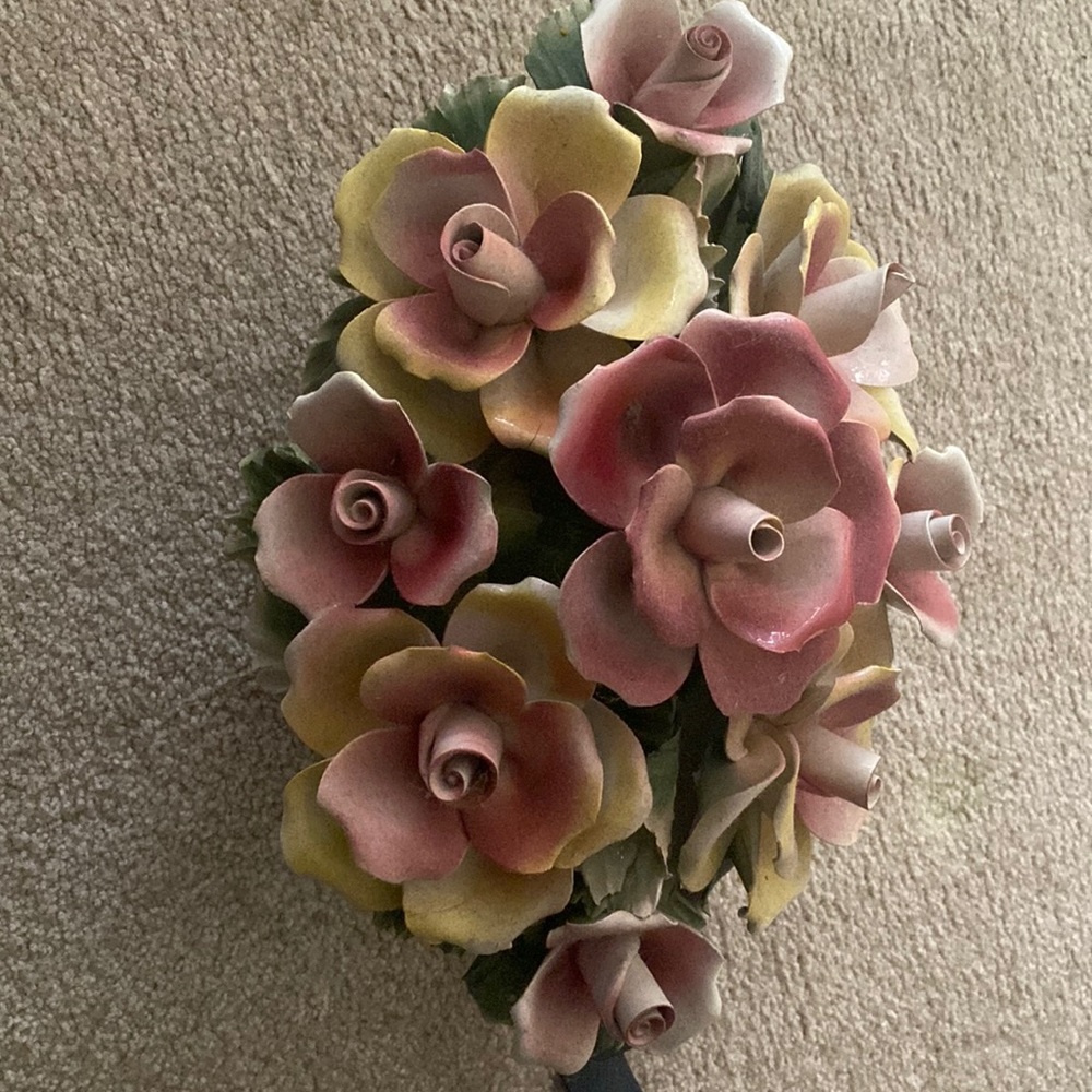 Vintage Capodimonte Floral Centerpiece